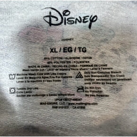 Disney Mickey & Minnie Mouse Gray Sweatshirt Women's XL - Picture 4 of 6